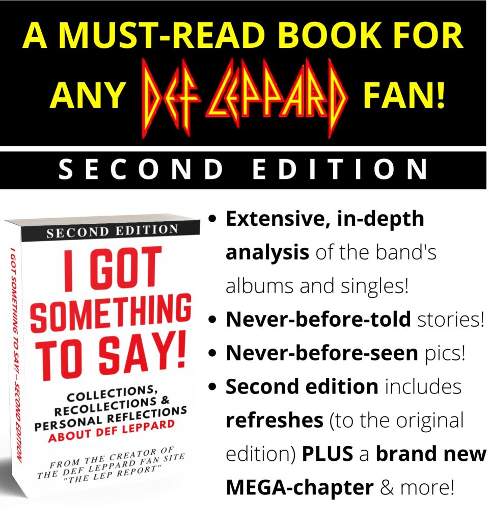 Def Leppard Book: I Got Something to Say Second Edition | The Lep Report